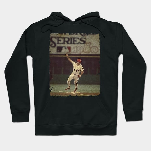 Pete Rose Playing in The, 1980 Hoodie by SOEKAMPTI